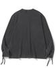 NOT4NERD Pigment Sleeve Lace Henley Neck Long Sleeve - Charcoal