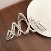 Elegant Geometric Wave Metal Gold Silver Hair Claw Clip For Women Accessories Large Punk Crab Jaw Clamps Hairgrip Headdress