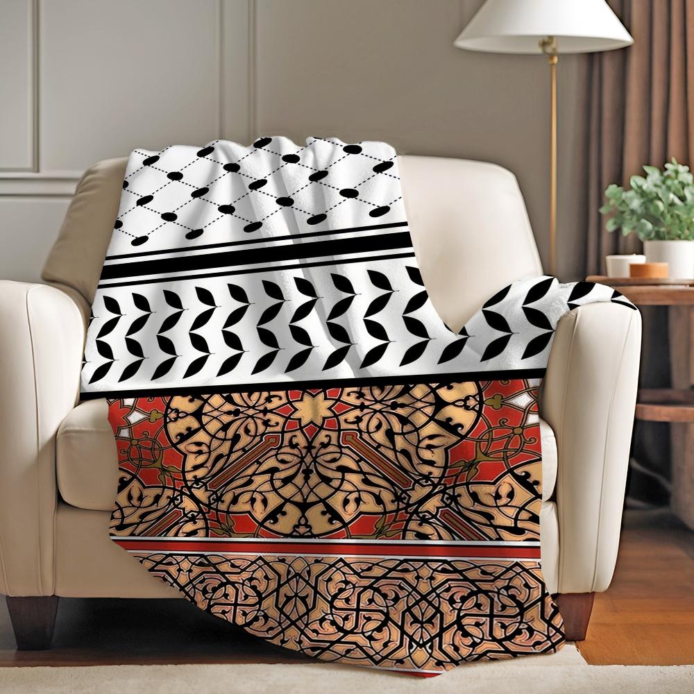 Fashion Hattah Keffiyeh Blanket Warm Soft Suitable For Bedroom Sofa Bed Living Room Office Travel Camping Gifts