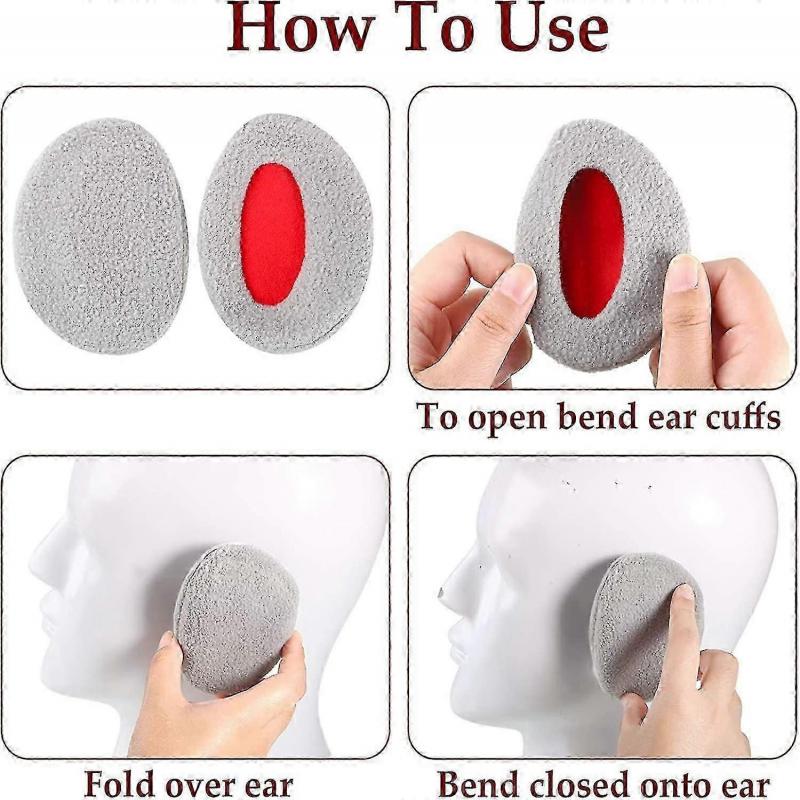 6 Par nauszniki bez opaski Polarowe ocieplacze na uszy Zimowe osłony na uszy Unisex, 6 Kolorów