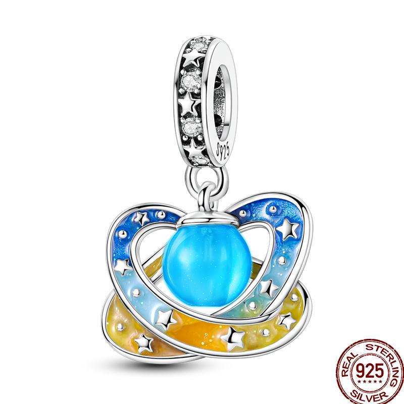 Copper Colorful Beads Youth Multi Series Shiny Inlaid Zircon Pendant Suitable For Pan Original Jewelry Gift
