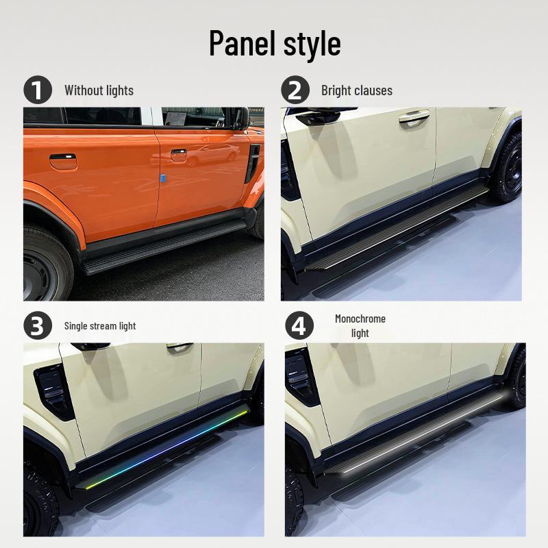 Geely Haoyue L SUV Side Foot Pedal with Purple LED, All Aluminum Alloy.