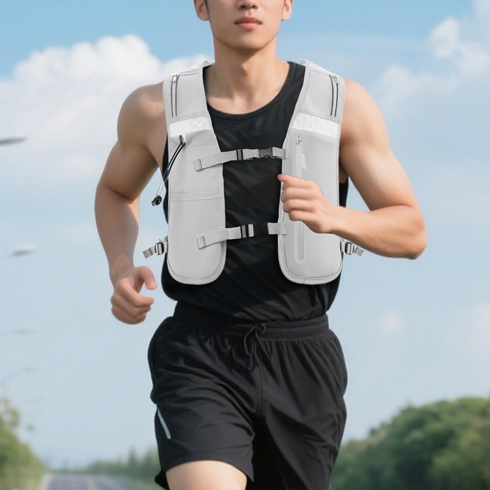 Жилет для бегунов, легкий рюкзак для велоспорта и пеших походов серый