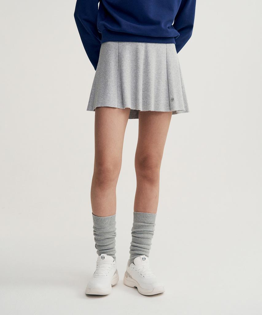 Sergio Tacchini W Daily Knit Flare Skirt (Melange Grey)