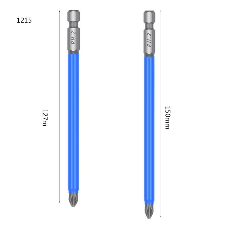 2/3/4/5/7pcs Magnetic Batch Heads Impact Strong Cross High Hardness 25/50/65/70/90/127/150mm for PH2 Screwdriver Set