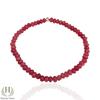 Faceted Indian Ruby Stretch Bracelet: AAA Quality, 4mm Beads