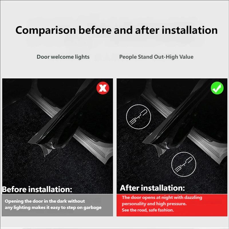 For BYD Sealion 07 EV 2024 2025 Car Door Welcome Light Projector Lamp HD Badge Door Atmosphere Light Modification Accessories