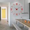 Minimally Designed Living Room Art Clock DIY Silent Wall Clock 3D Three-dimensional Non Perforated Decorative Wall Sticker Clock