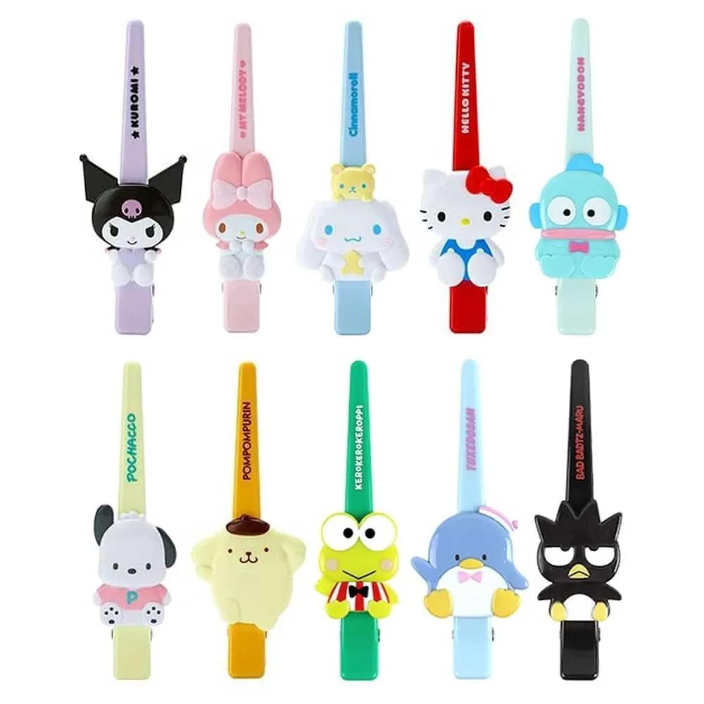 Kitty hair clip, character hair clip, Sanrio Characters long hair clip, side hair clip for long hair, Kuromi hair fixing pin Badtz-Maru