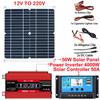 12V to 110/220V Solar Panel System 18V 50W Sola Pane+50A Controller+6000W Modified Sine Wave Inverter Kit Power Generation Kits