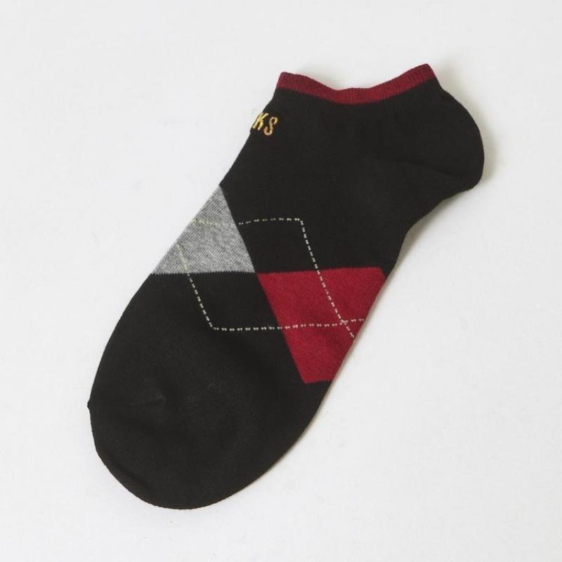 Daks Ankle 4 Pair Set Cotton Blend Check Color Mix Dbss5f901bk