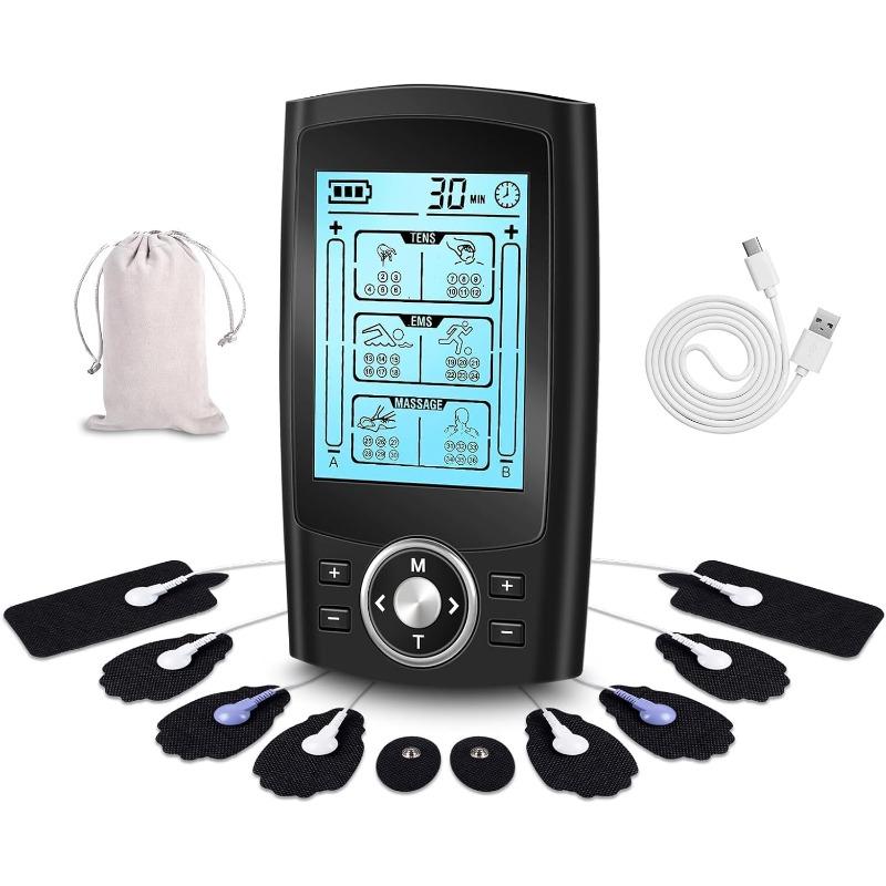 

Цифровой TENS/EMS аппарат с 36 режимами, 10 электродными накладками, устройством для электрической стимуляции, перезаряжаемый, с 2 каналами, стимулирующий ток 3-в-1