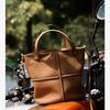 Niche Texture Versatile First-layer Cowhide Commuting Large-capacity Bucket Bag Elegant Single Shoulder Oblique Span Bag