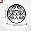 Rustproof Round Metal Wall Art Indoor Outdoor Decor Elegant Sculpture Modern Luxury Gift