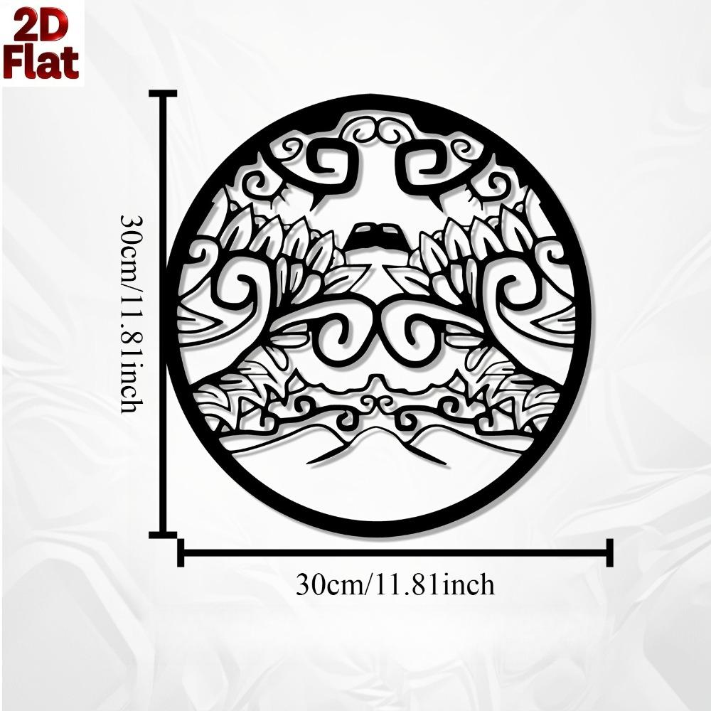 Rustproof Round Metal Wall Art Indoor Outdoor Decor Elegant Sculpture Modern Luxury Gift
