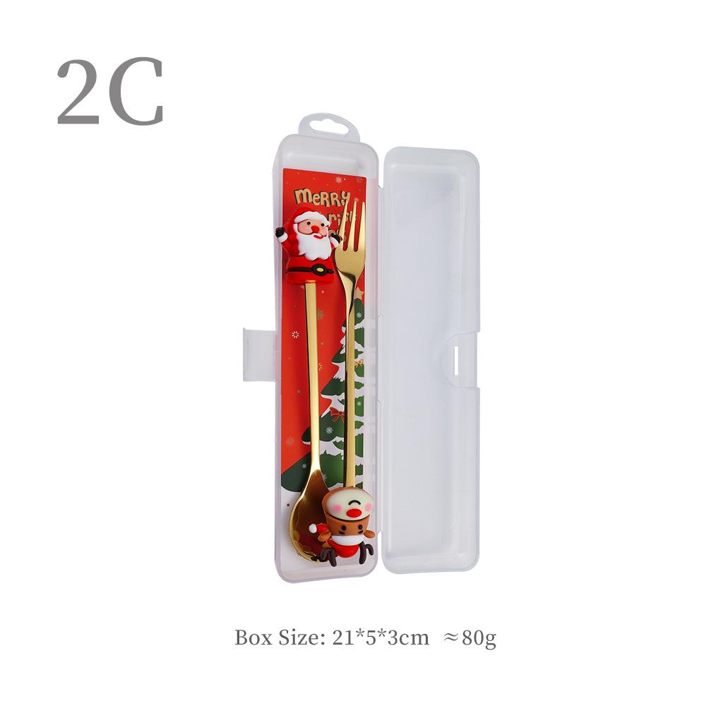Cross-border Christmas Santa Claus Spoon Set – Cute Cartoon Coffee & Dessert Spoons, Perfect Christmas Gift.