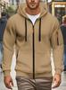 European Size Spring and Autumn Men's Sweater Hooded Zipper Multi-pocket Jumper Men's Sports and Leisure Jacket