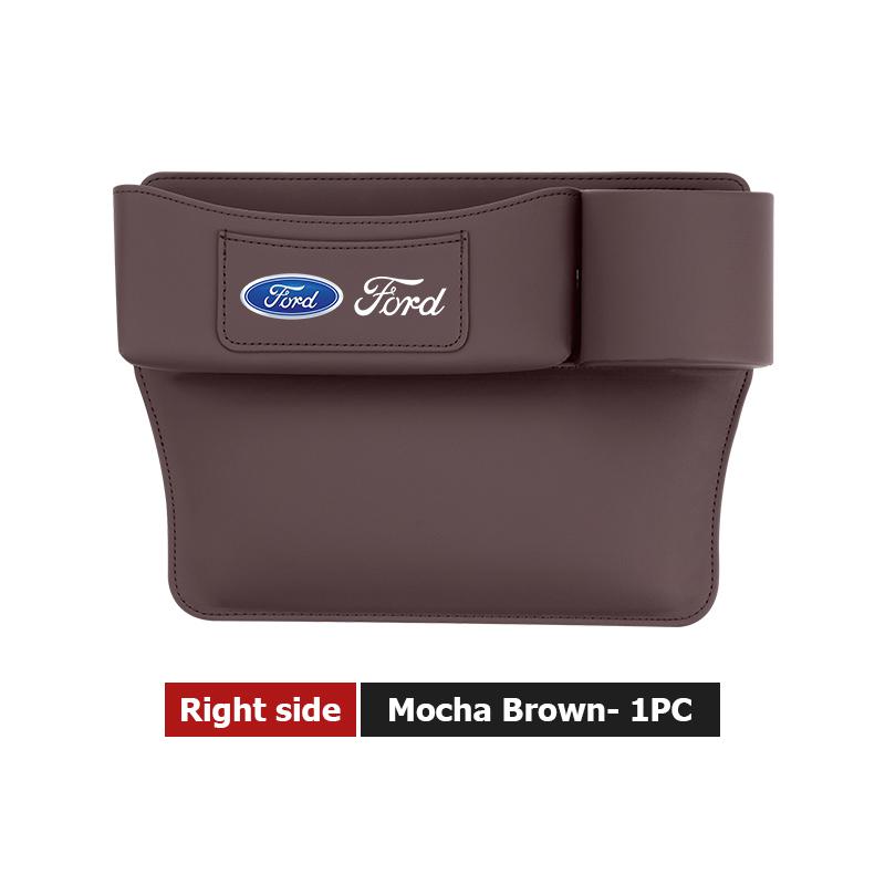 YYQO6 Leather Car Seat Gap Water Cup Holder Box Storage Bag For Ford Escape Ecosport Fusion Explorer Expedition Taurus