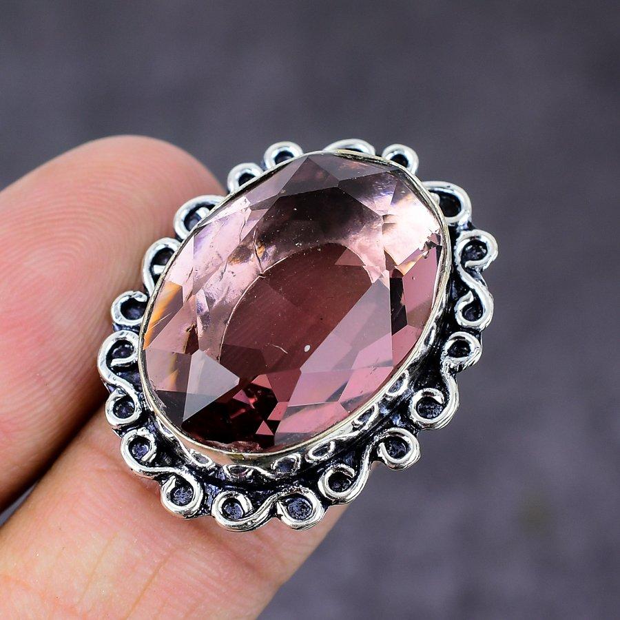 Amethyst Gemstone Handmade 925 Sterling Silver Gift Jewelry Ring Size 6.5 r4W69