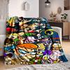 1pc Cartoon Characters Cozy Print Blanket Lightweight Warm Flannel Throw Blanket For Sofa, Bed, Living Room