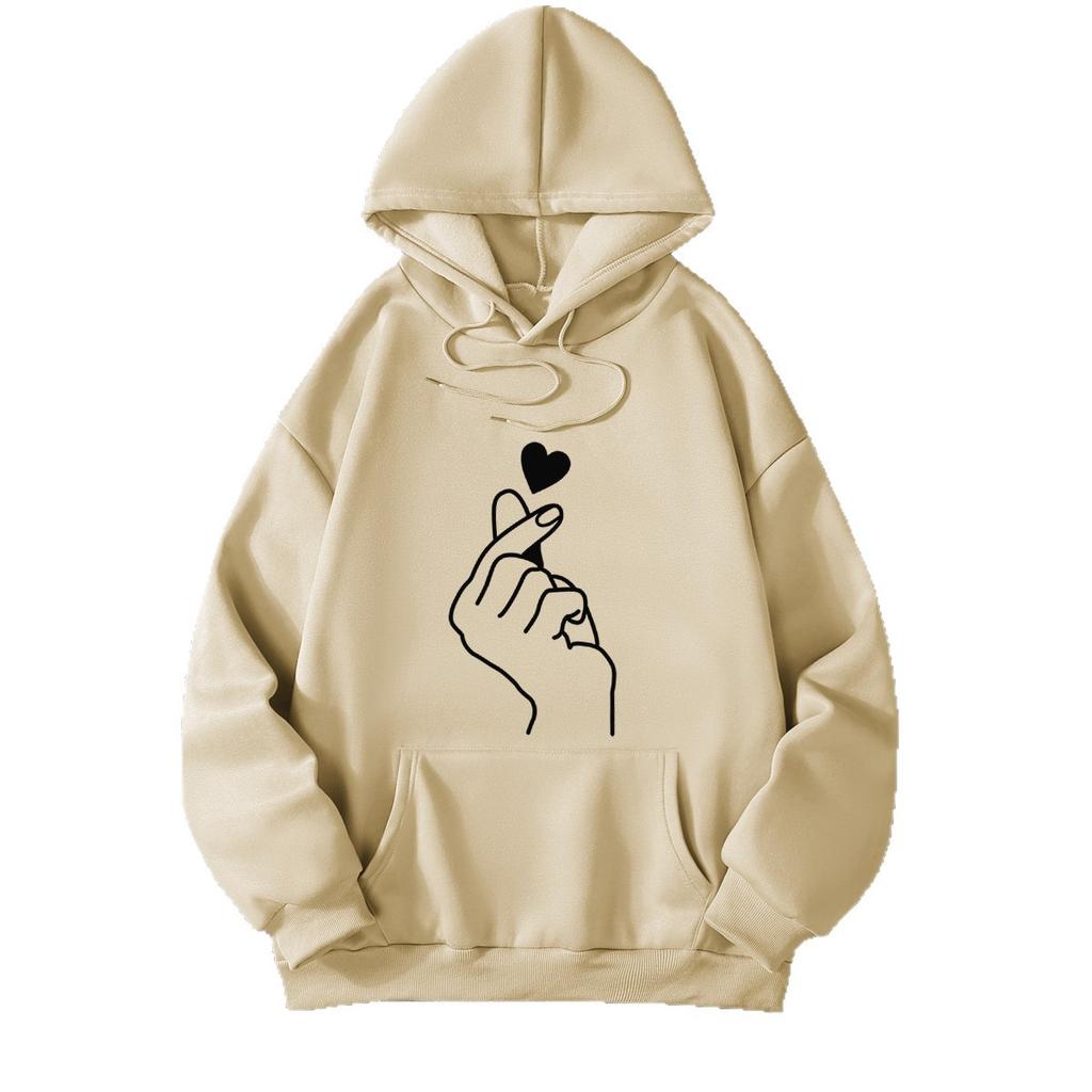 Fleece hoodie sweater men's and women's clothing autumn and winter couple tops loose