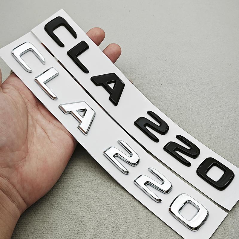 3D ABS Car Letter Logo CLA200 CLA220 CLA260 Badge Rear Trunk Emblem Decal For Mercedes Benz CLA Class C117 X117 X118 Accessories
