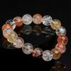 Hongchu Crystal Natural Icy Koi Fish Agate Bead Bracelet Ice-Clear Koi Fish Gel Flower Bracelet