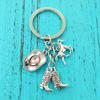 Western Cowboy Style Key Chain, Boots Cowboy Hat Horseshoe Pendant Key Chain, Holiday Gift