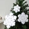 Flocking Plush Hanging Snowflake Simulation Artificial Christmas Snowflake  Festive Scene