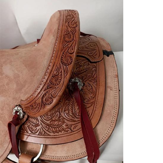 Grobes Westernleder A-Gabel Wade-Baum Roping Ranchpferd Sattel