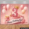 2D 3. Geburtstag Fotografie Hintergrund Banner für Fotoshooting
