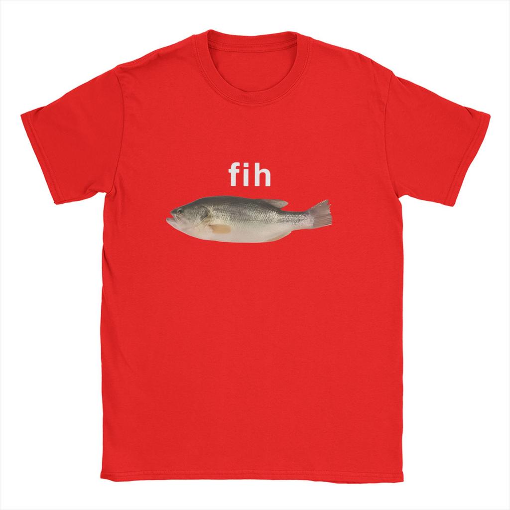 Funny Fih Fish Meme  T Shirt Summer  T Shirts For Men Harajuku Casual Tee Shirt Short Sleeve Y2K Funny Clothing