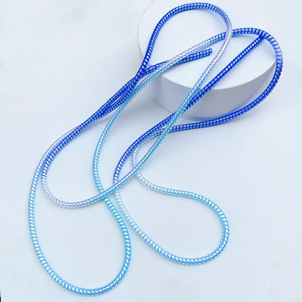 1.4M Colorful Spiral Charger Cable Cord Protector Universal Wrap Data Line Decoration Winder For iPhone Samsung Huawei Xiaomi