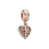 Exquisite Shining Leaf Pendant Women Jewelry Silver 788247CZ
