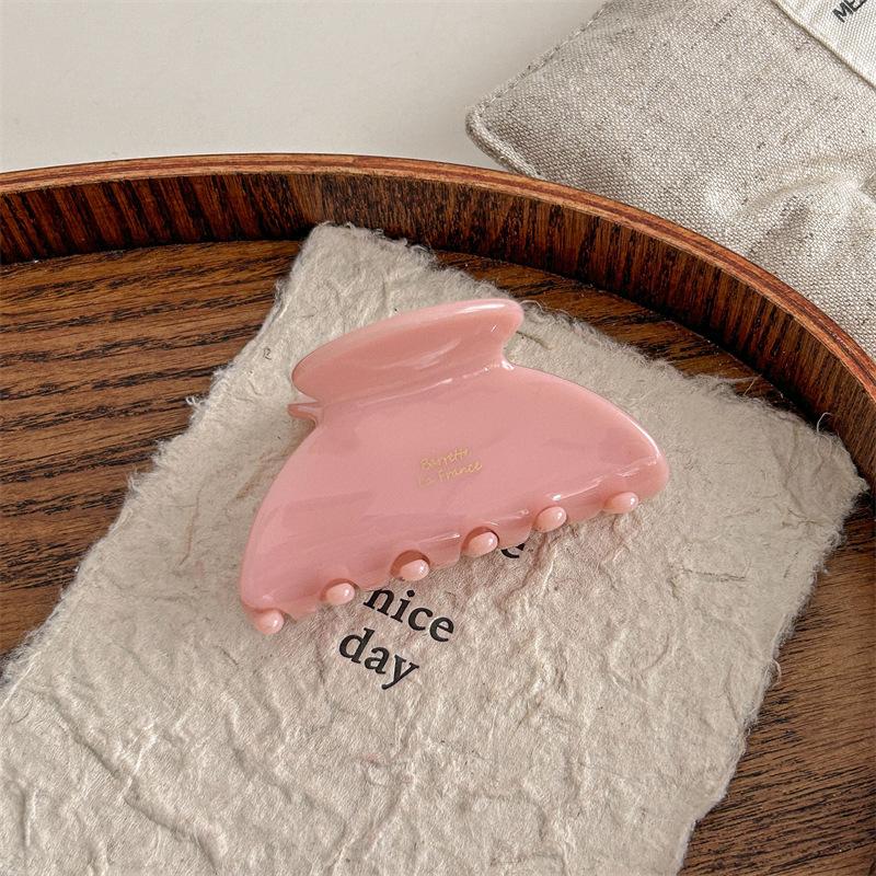 6.5cm Elegant Acetate Hair Claw Medium Size Sweet Hair Clip Crab Shark Clip for Women Hair Accessories Headwear