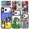 Capa Case for iPhone 17 Air 16 Pro Max 15 Plus 11 13 Mini 14 12 Back Phone Cover Cute French Bulldog Boston Terrier