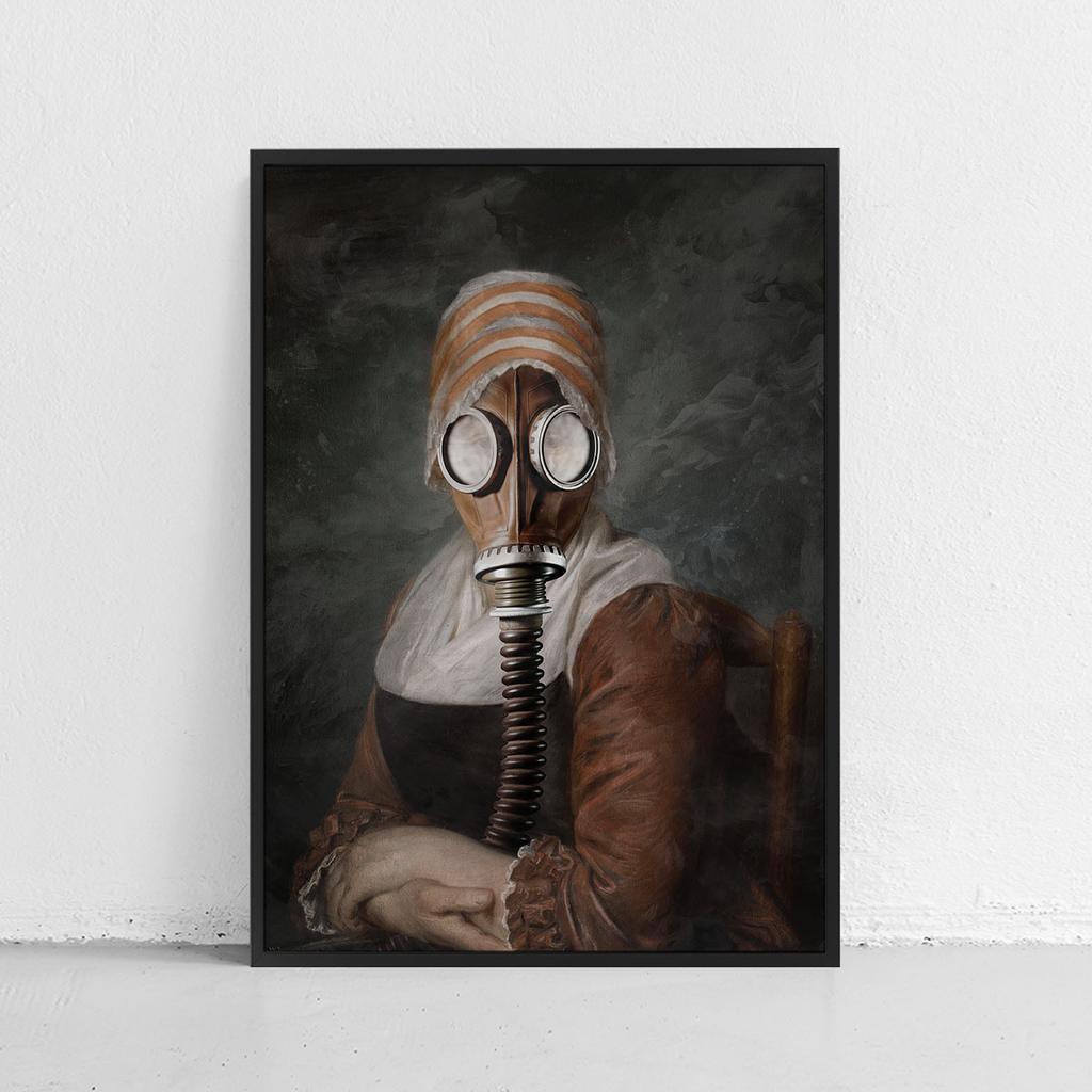 Poster Portrait Gas Mask Pop Art