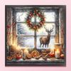 Winter Printed Cross Stitch Kit DIY 11CT Embroidery Craft Set Home Decoration