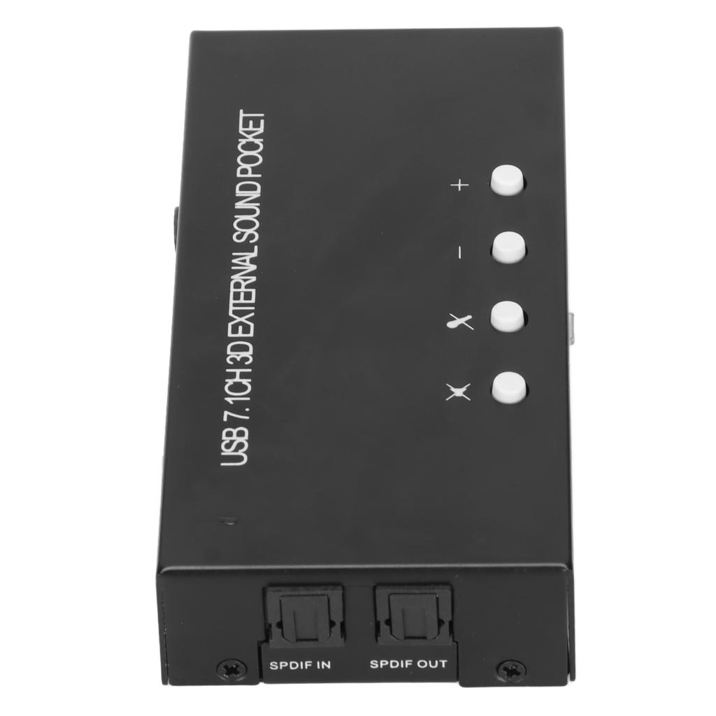 7.1 Channel Sound Card Surround Sound Dual Microphone Input Stereo External Sound Card for Computers