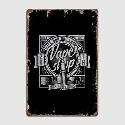 Vape Shop  Stylish Vape Tin Plaques for Wall Art, Classic Posters for Electronic Cigarette Fans, Perfect Home Decor