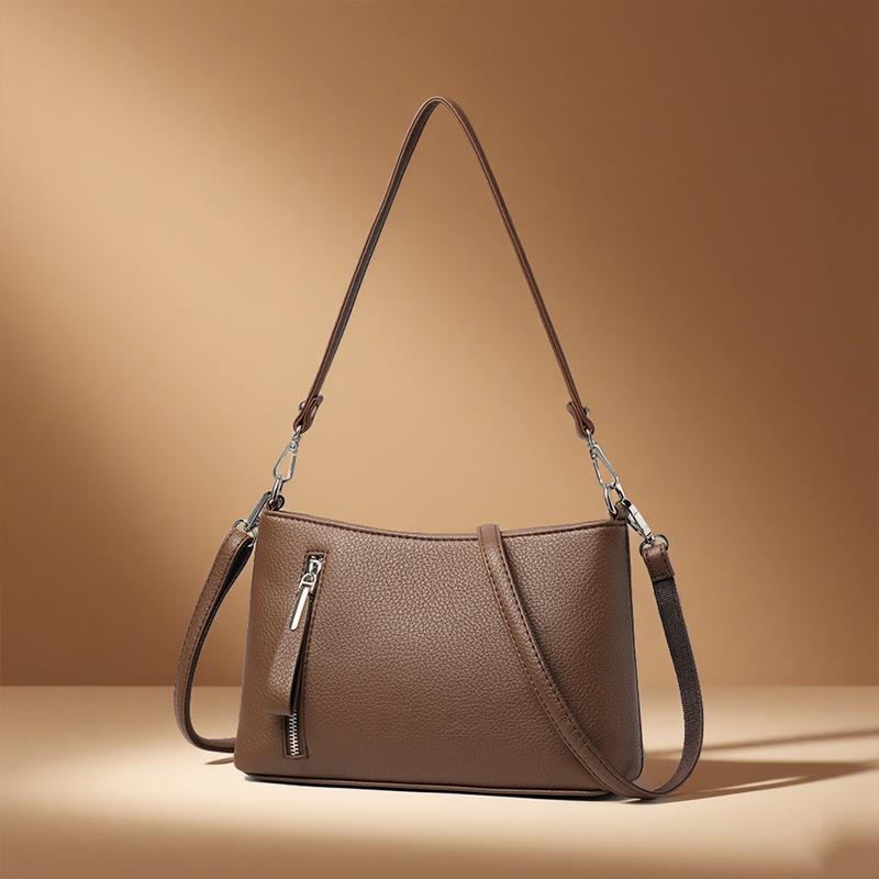 A Sleek and Fashionable Women's Messenger Bag, A Stylish Cross-body Bag, Featuring Multiple Compartments, Ideal for Daily Use, Shopping, and Commuting
