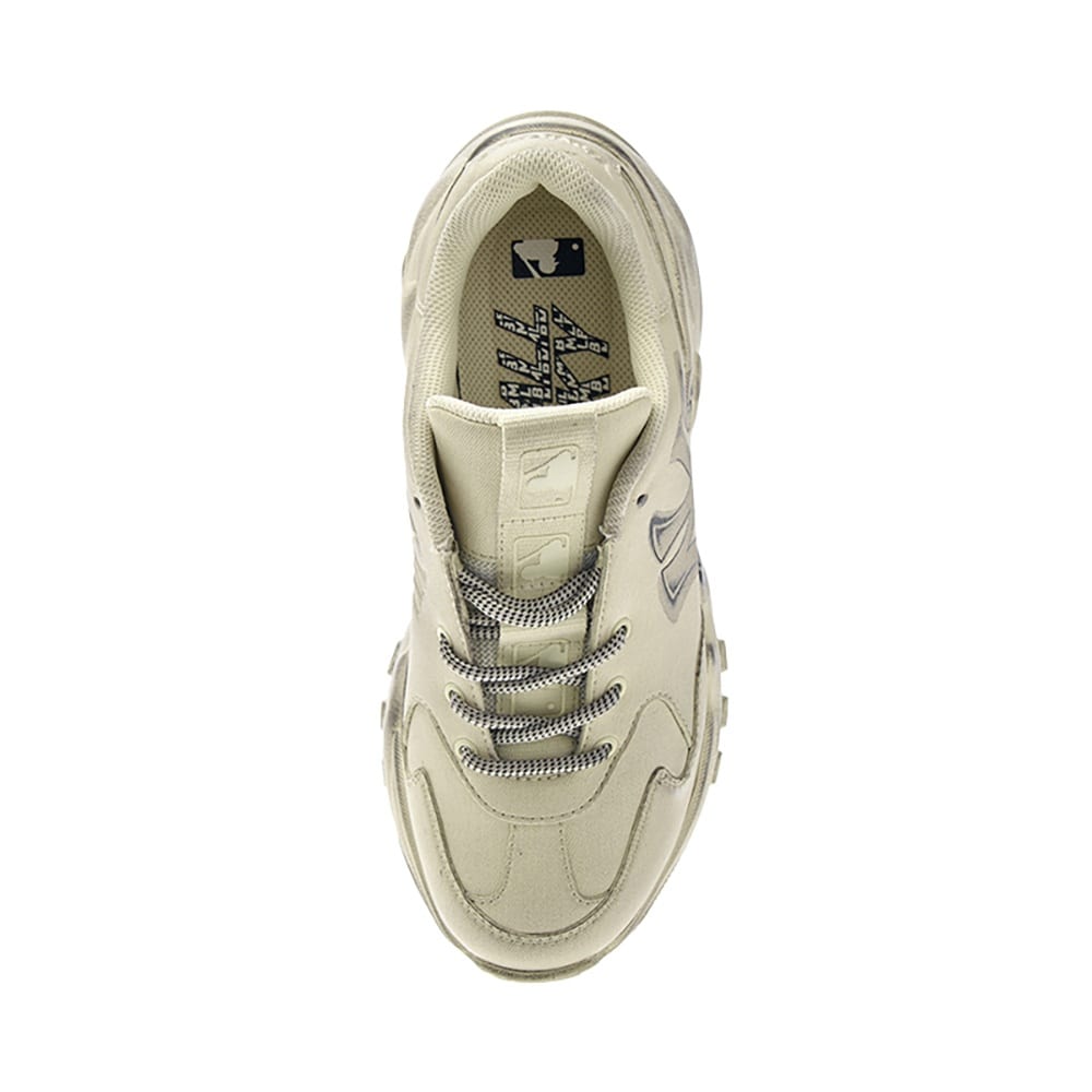 MLB New York Yankees Height Increasing Low Top Chunky Sneakers Unisex Beige 3ASHVT55N-50WHS