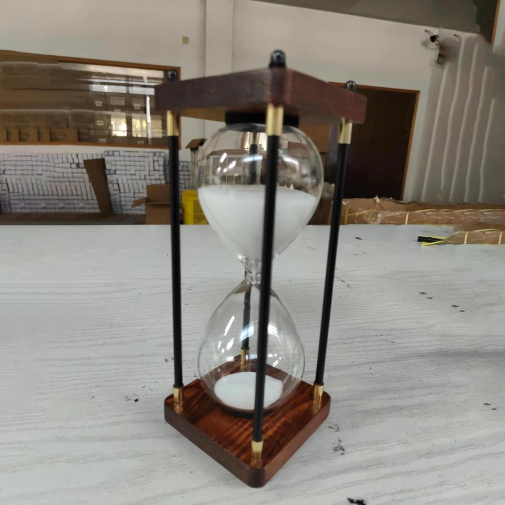 Luxury 30Min Modern Geometric Hourglass Timer Elegant Desk Accessory For Home Office Study Time Management Gift Idea