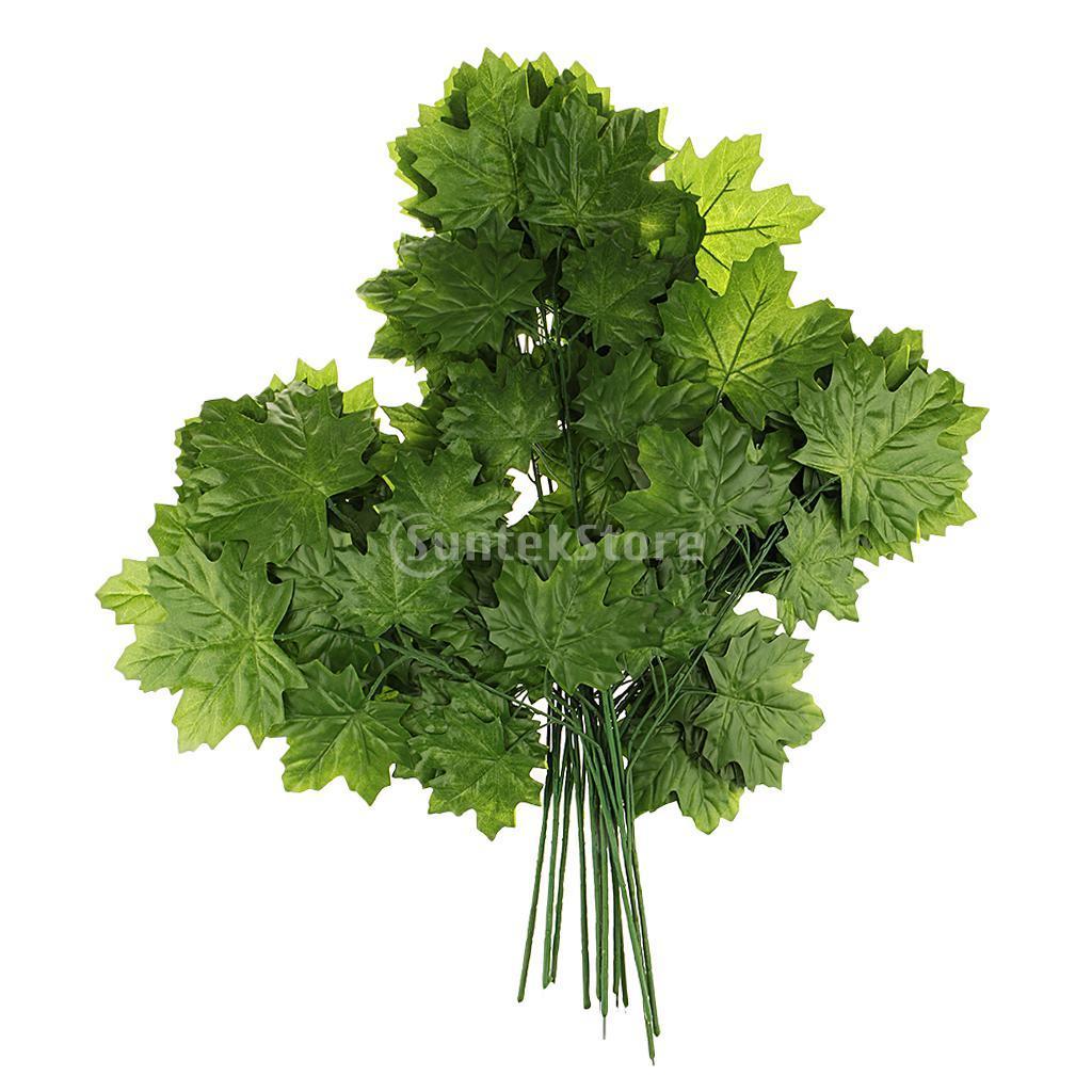 12pcs / Mazzo Artificial Silk Autumn Maple Leaf Wedding Party Make Floral