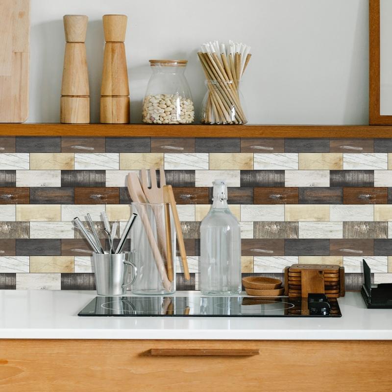 10pack Auto Adhesive 3D Brick Texture Wallpaper Waterproof PVC Decals For Backsplash And Feature Walls