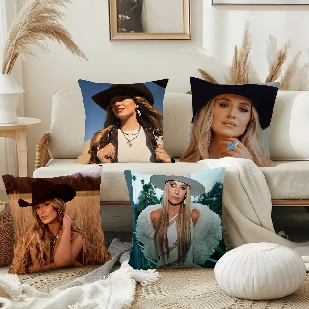 Singer L-Lainey W-Wilson Pillow Case Square Double-Sided Printing Short Plush Sofa Cushion Cover Bedroom Bedside Pillow