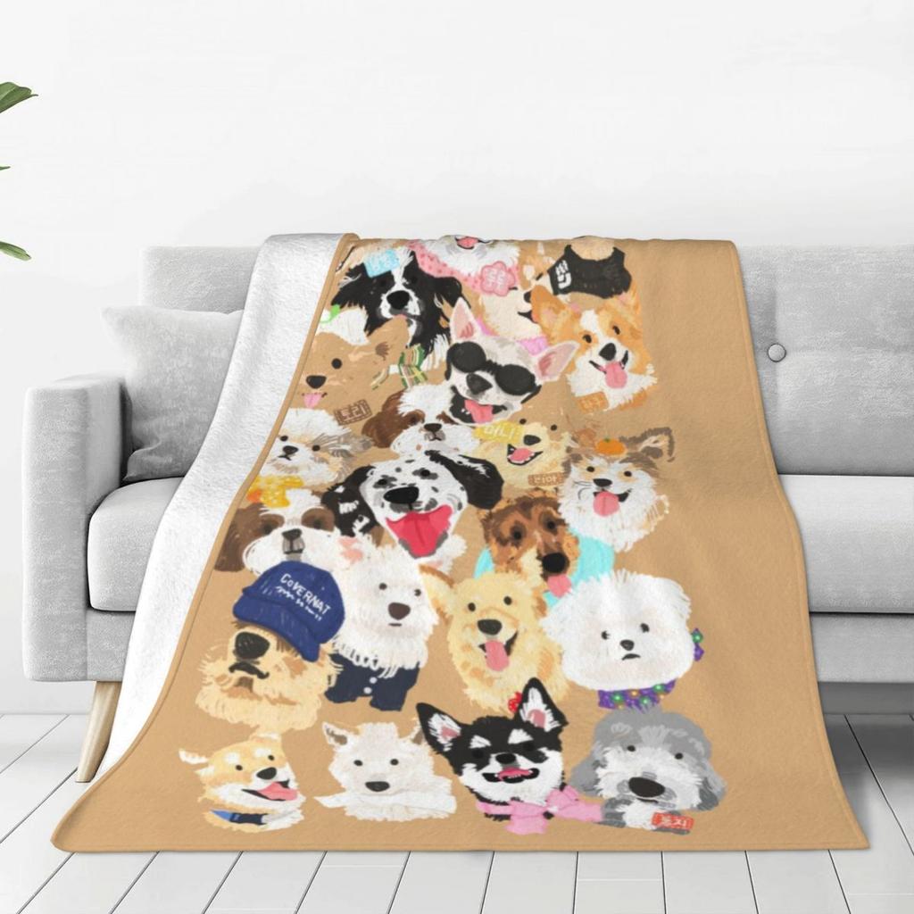 Custom Jack Russell Terrier Funny Love Blanket Warm Fleece Soft Flannel Pet Throw Blankets For Bedroom Couch Travel Autumn