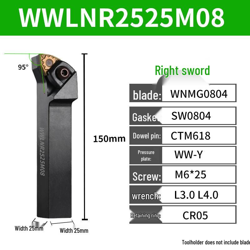 CNC Tool Holder: Peach-Shaped Face Turning Tool MWLNR/MTJNR20