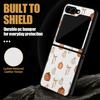 Halloween Pumpkin Lantern Case For Samsung Z Flip 8 7 FE 6 5 4 Hybrid Leather Skin Hard PC Bumper Cover For Galaxy Z Flip8 Flip7 Flip6 Flip5