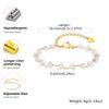Irregular Transparent Crystal Bead Chain Bracelet Women's Stainless Steel Bead Bracelets Chic Statement Hand Jewelry Gift